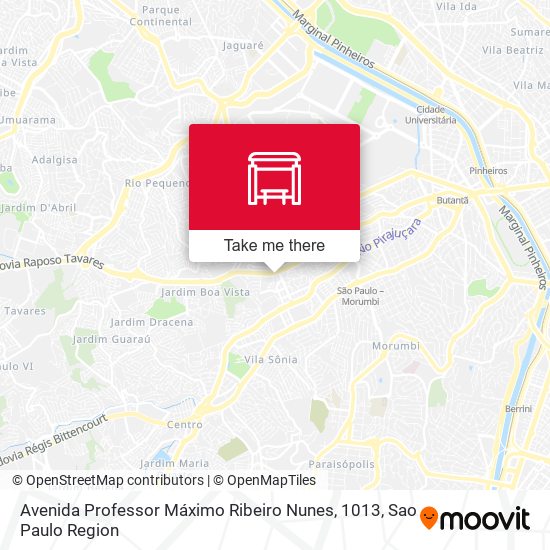 Avenida Professor Máximo Ribeiro Nunes, 1013 map