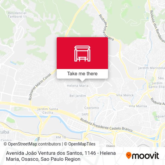 Avenida João Ventura dos Santos, 1146 - Helena Maria, Osasco map