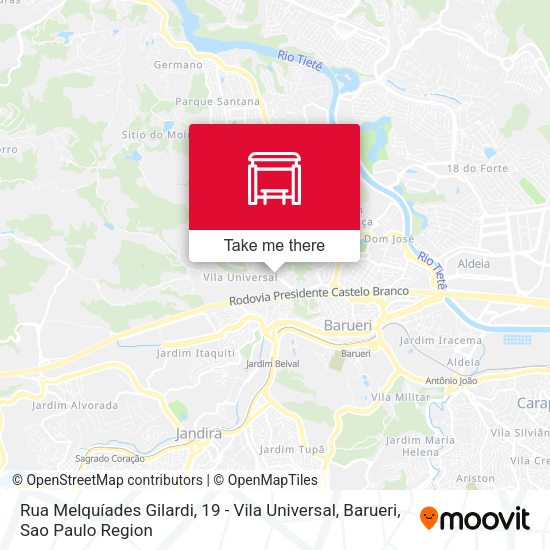 Rua Melquíades Gilardi, 19 - Vila Universal, Barueri map