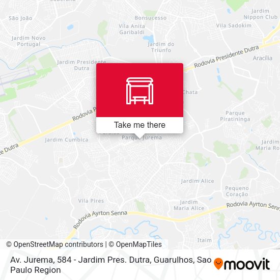 Av. Jurema, 584 - Jardim Pres. Dutra, Guarulhos map