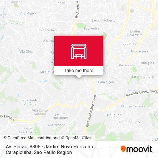 Av. Plutão, 8808 - Jardim Novo Horizonte, Carapicuíba map