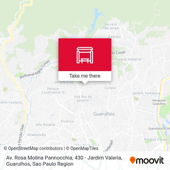 Av. Rosa Molina Pannocchia, 430 - Jardim Valeria, Guarulhos map