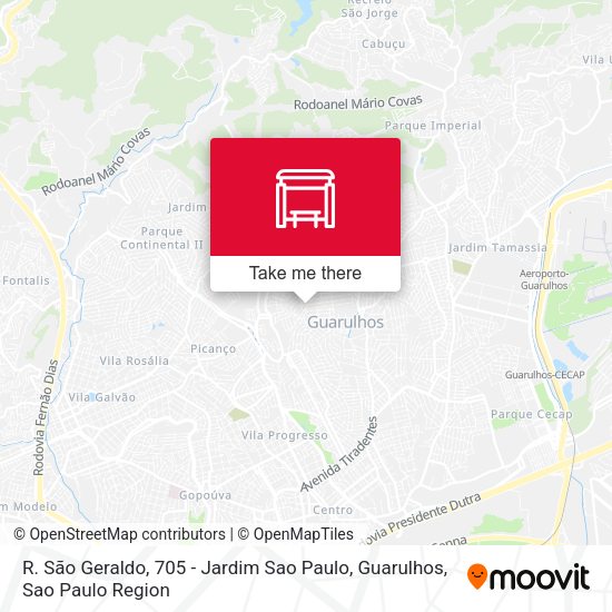 R. São Geraldo, 705 - Jardim Sao Paulo, Guarulhos map