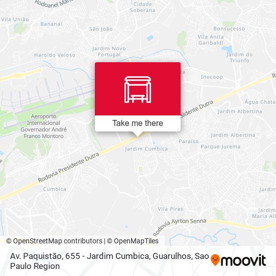 Mapa Av. Paquistão, 655 - Jardim Cumbica, Guarulhos