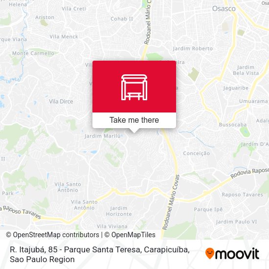 R. Itajubá, 85 - Parque Santa Teresa, Carapicuíba map