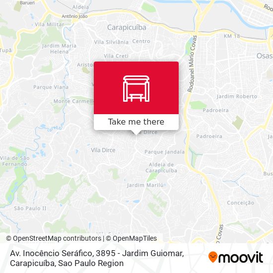 Av. Inocêncio Seráfico, 3895 - Jardim Guiomar, Carapicuíba map