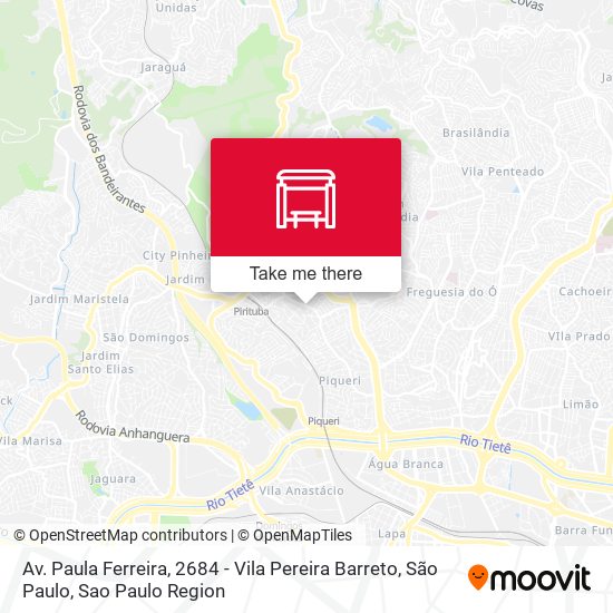 Mapa Av. Paula Ferreira, 2684 - Vila Pereira Barreto, São Paulo