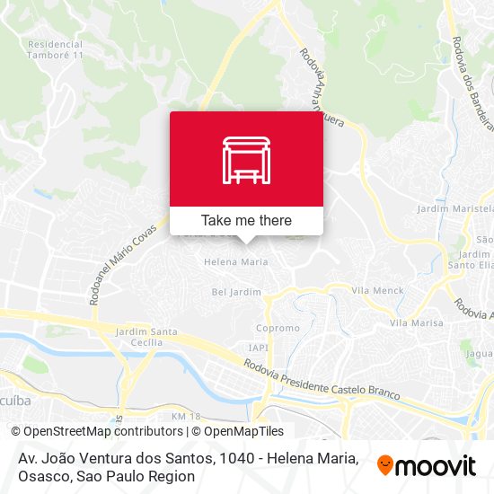 Av. João Ventura dos Santos, 1040 - Helena Maria, Osasco map