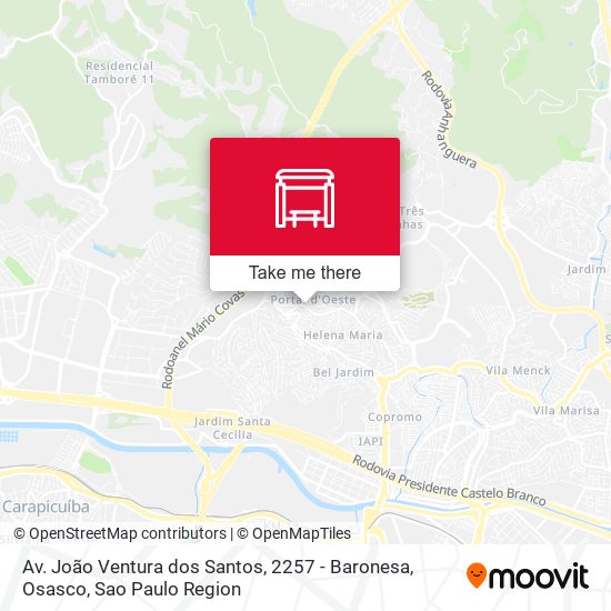 Av. João Ventura dos Santos, 2257 - Baronesa, Osasco map