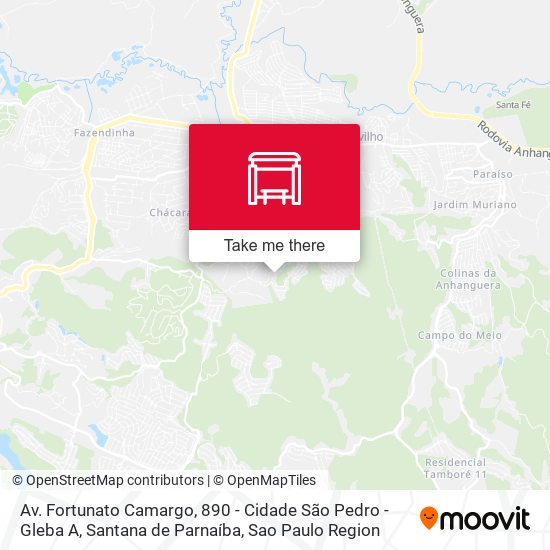 Mapa Av. Fortunato Camargo, 890 - Cidade São Pedro - Gleba A, Santana de Parnaíba