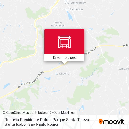 Rodovia Presidente Dutra - Parque Santa Tereza, Santa Isabel map