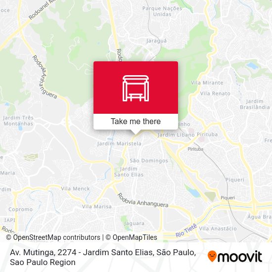 Av. Mutinga, 2274 - Jardim Santo Elias, São Paulo map