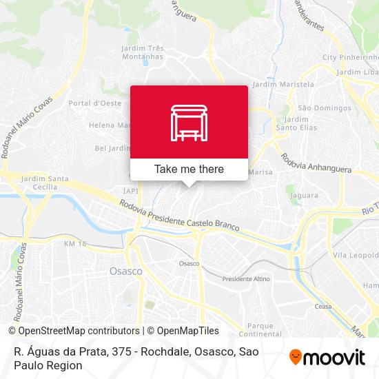 R. Águas da Prata, 375 - Rochdale, Osasco map