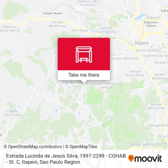 Estrada Lucinda de Jesus Silva, 1997-2299 - COHAB - St. C, Itapevi map