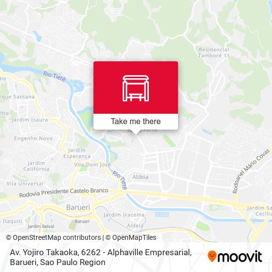 Mapa Av. Yojiro Takaoka, 6262 - Alphaville Empresarial, Barueri