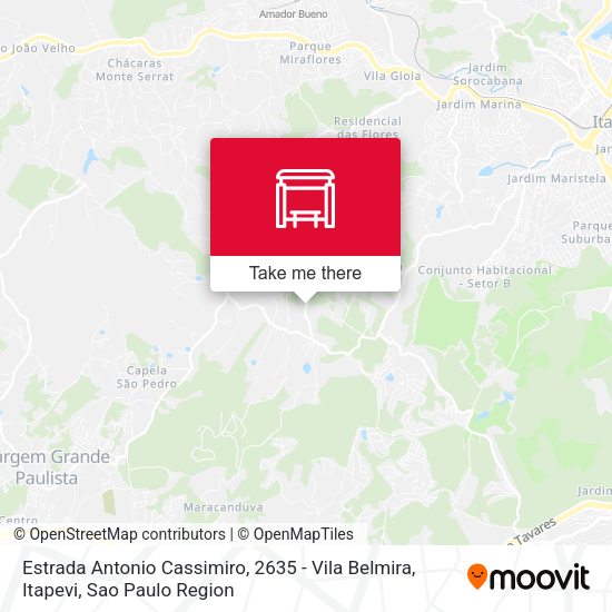 Estrada Antonio Cassimiro, 2635 - Vila Belmira, Itapevi map