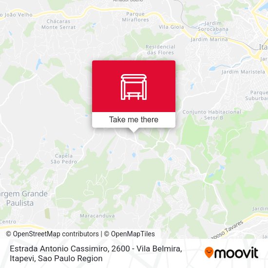 Estrada Antonio Cassimiro, 2600 - Vila Belmira, Itapevi map
