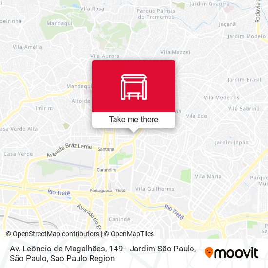 Mapa Av. Leôncio de Magalhães, 149 - Jardim São Paulo, São Paulo