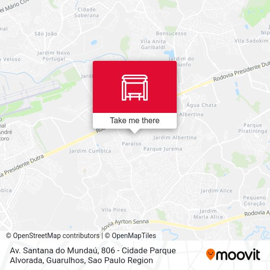 Av. Santana do Mundaú, 806 - Cidade Parque Alvorada, Guarulhos map