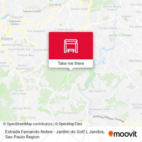 Estrada Fernando Nobre - Jardim do Golf I, Jandira map