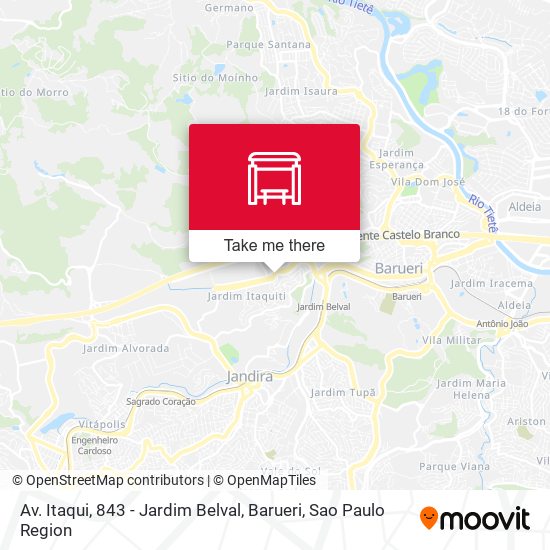 Mapa Av. Itaqui, 843 - Jardim Belval, Barueri