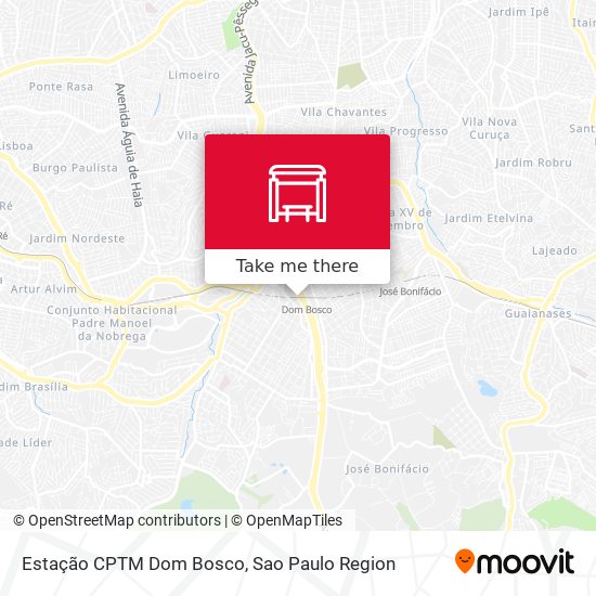 Mapa Estação CPTM Dom Bosco