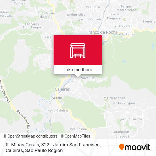 R. Minas Gerais, 322 - Jardim Sao Francisco, Caieiras map