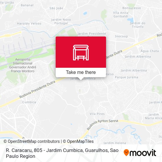 R. Caracaru, 805 - Jardim Cumbica, Guarulhos map