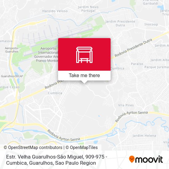 Estr. Velha Guarulhos-São Miguel, 909-975 - Cumbica, Guarulhos map
