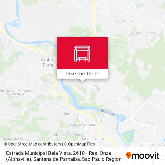 Mapa Estrada Municipal Bela Vista, 2610 - Res. Onze (Alphaville), Santana de Parnaíba