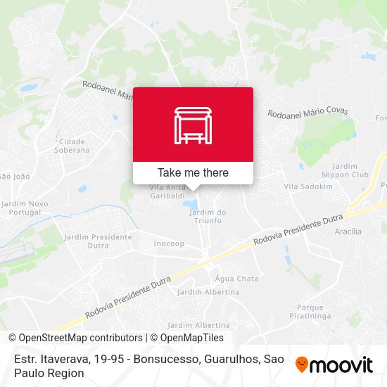 Estr. Itaverava, 19-95 - Bonsucesso, Guarulhos map