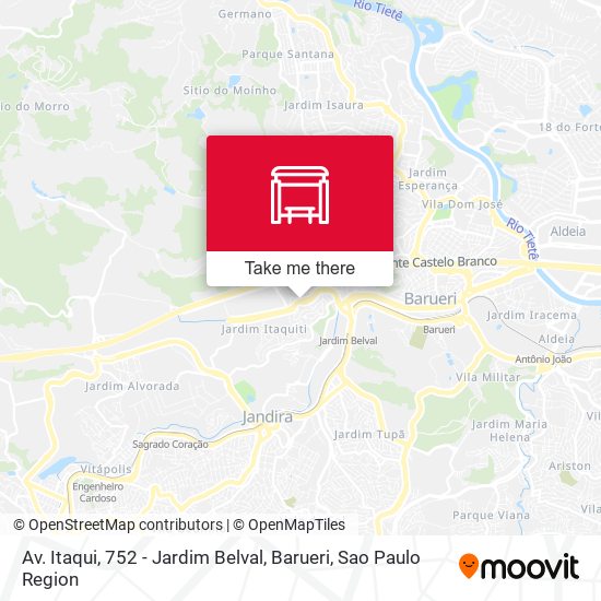 Mapa Av. Itaqui, 752 - Jardim Belval, Barueri