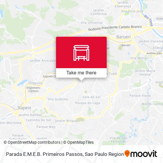 Parada E.M.E.B. Primeiros Passos map