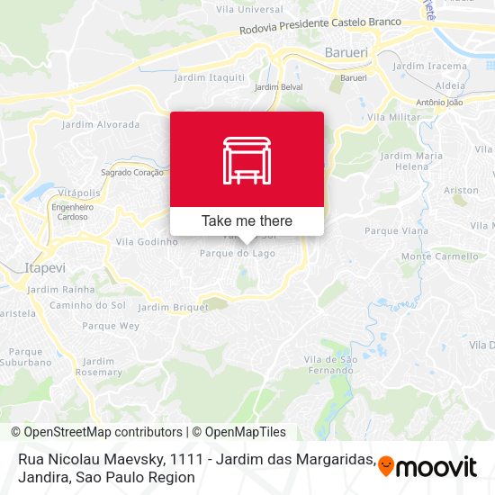 Rua Nicolau Maevsky, 1111 - Jardim das Margaridas, Jandira map