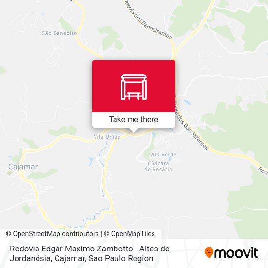 Rodovia Edgar Maximo Zambotto - Altos de Jordanésia, Cajamar map