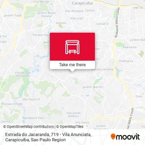 Estrada do Jacarandá, 719 - Vila Anunciata, Carapicuíba map