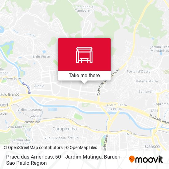 Praca das Americas, 50 - Jardim Mutinga, Barueri map