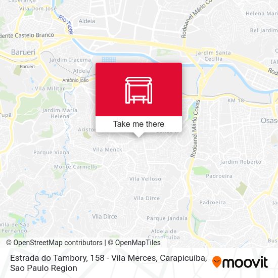 Estrada do Tambory, 158 - Vila Merces, Carapicuíba map