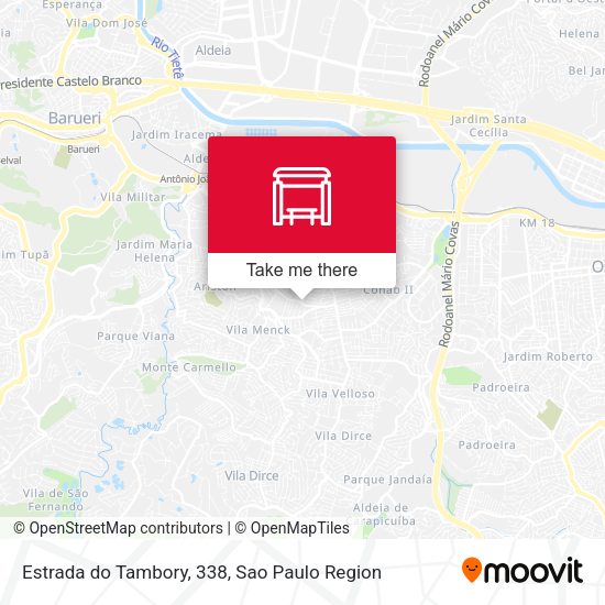 Estrada do Tambory, 338 map