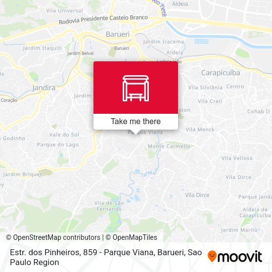 Estr. dos Pinheiros, 859 - Parque Viana, Barueri map