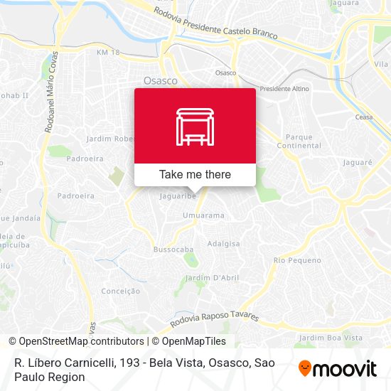 R. Líbero Carnicelli, 193 - Bela Vista, Osasco map