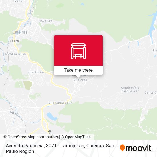 Avenida Paulicéia, 3071 - Laranjeiras, Caieiras map