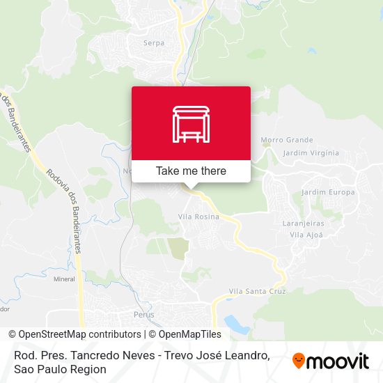 Rod. Pres. Tancredo Neves - Trevo José Leandro map