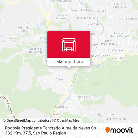 Mapa Rodovia Presidente Tancredo Almeida Neves Sp-332, Km. 37,5