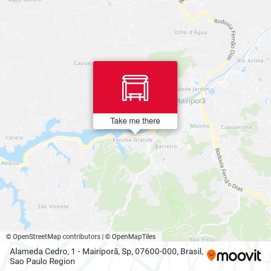 Alameda Cedro, 1 - Mairiporã, Sp, 07600-000, Brasil map
