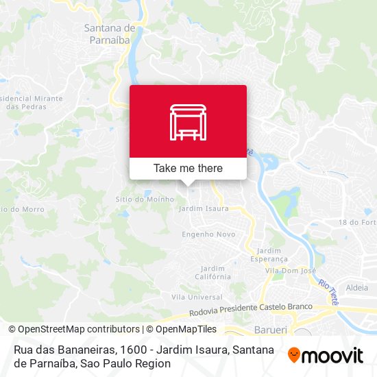 Rua das Bananeiras, 1600 - Jardim Isaura, Santana de Parnaíba map