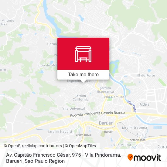 Mapa Av. Capitão Francisco César, 975 - Vila Pindorama, Barueri