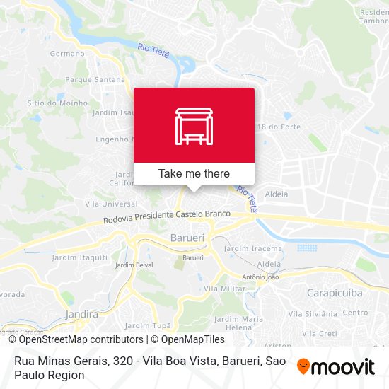 Rua Minas Gerais, 320 - Vila Boa Vista, Barueri map