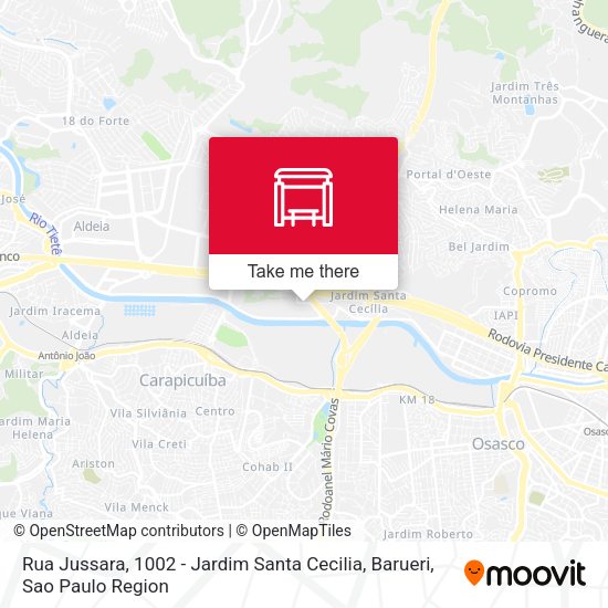 Rua Jussara, 1002 - Jardim Santa Cecilia, Barueri map