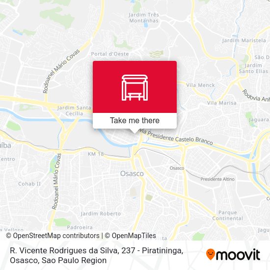 R. Vicente Rodrigues da Silva, 237 - Piratininga, Osasco map